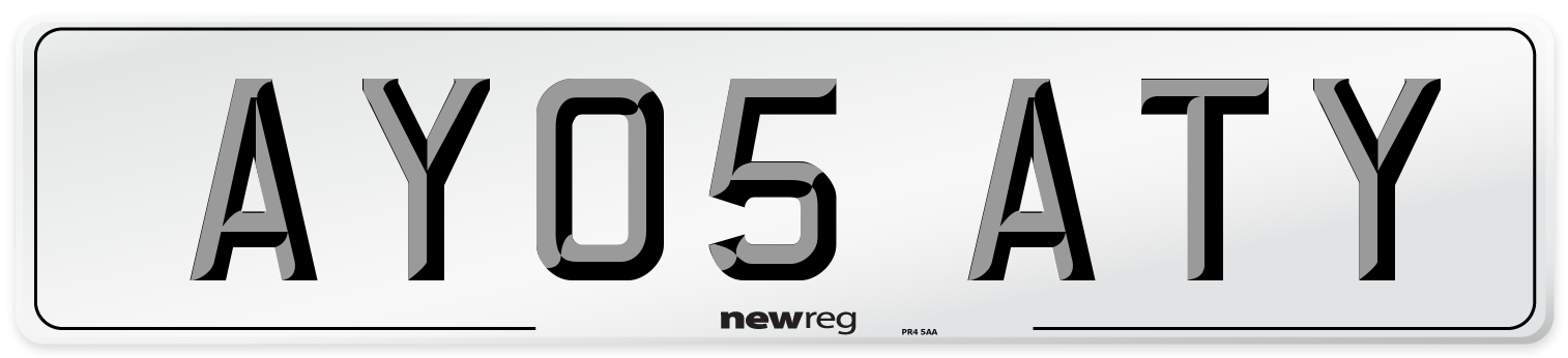 AY05 ATY Number Plate from New Reg